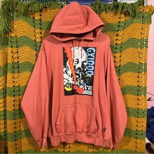 GX1000 Dwellers of the Underworld Graphic Hoodie rose Pullover